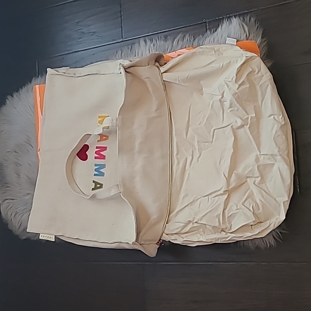 Nwot! Sezane Maxi tote bag embroided mama - Picture 8 of 11